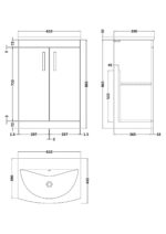 600mm Floor Standing Vanity With Basin 4 - Image 2