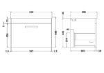 600mm Wall Hung Vanity With Basin 1 - Image 2