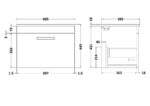 600mm Wall Hung Vanity With Basin 2 - Image 2