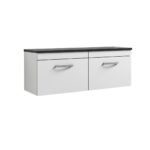 1200mm Wall Hung 2-Drawer Unit & Laminate Worktop