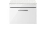 600mm Wall Hung Vanity With Sparkling White Worktop