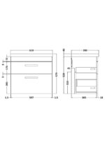 600mm Wall Hung Vanity With Basin 1 - Image 3