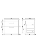 600mm Wall Hung Vanity With Basin 2 - Image 3