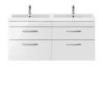 1200mm Wall Hung Cabinet With Double Basin