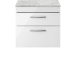 600mm Wall Hung Vanity With Grey Worktop