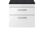 600mm Wall Hung Vanity With Sparkling Black Worktop