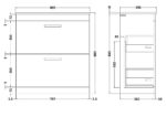 800mm Floor Standing Vanity With Worktop - Image 2