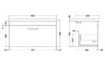 800mm Wall Hung Vanity With Basin 1 - Image 2