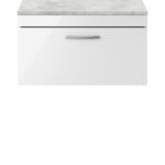 800mm Wall Hung Vanity With Grey Worktop