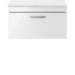 800mm Wall Hung Vanity With Sparkling White Worktop