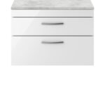 800mm Wall Hung Vanity With Grey Worktop