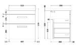 500mm Wall Hung Cabinet With Basin 1 - Image 2