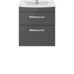 500mm Wall Hung Cabinet With Basin 4