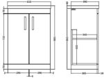 600mm Floor Standing Cabinet With Basin 1 - Image 3