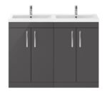 1200mm Floor Standing Cabinet With Double Ceramic Basin