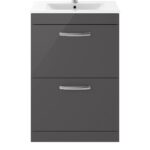 600mm Floor Standing Cabinet With Basin 2