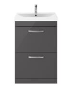 600mm Floor Standing Cabinet With Basin 3