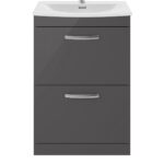 600mm Floor Standing Cabinet With Basin 4