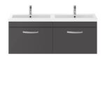 1200mm Wall Hung Cabinet With Double Basin