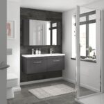 1200mm Wall Hung Cabinet With Double Ceramic Basin - Image 2