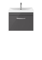 600mm Wall Hung Cabinet With Basin 3