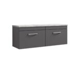 1200mm Wall Hung 2-Drawer Unit & Laminate Worktop