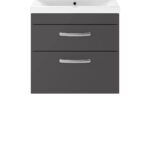 600mm Wall Hung Cabinet With Basin 1