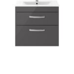 600mm Wall Hung Cabinet With Basin 2