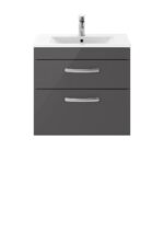 600mm Wall Hung Cabinet With Basin 2