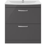 800mm Floor Standing Cabinet With Basin 4