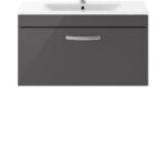800mm Wall Hung Cabinet With Basin 2