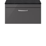 800mm Wall Hung Cabinet With Sparkling Black Worktop