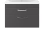 800mm Wall Hung Cabinet With Basin 1