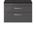 800mm Wall Hung Cabinet With Sparkling Black Worktop