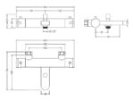 Nuie Binsey Wall Mounted Thermostatic Bath Shower Mixer - Image 2