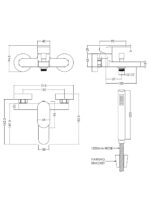 Wall Mounted Bath Shower Mixer With Kit - Image 2
