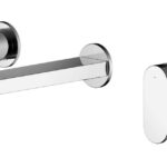 Wall Mounted 3 Tap Hole Basin Mixer