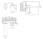 Wall Mounted 2 Tap Hole Basin Mixer - Image 2