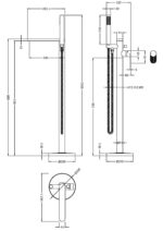 Nuie Cyprus Freestanding Bath Shower Mixer with Kit - Image 2
