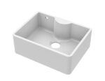 Nuie Butler Sink with Central Waste, Overflow and Tap Ledge 595x450x220