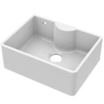 Butler Sink with Central Waste, Overflow and Tap Ledge 595x450x220