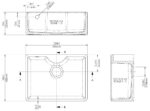 Nuie Butler Sink with Central Waste, Overflow and Tap Ledge 595x450x220 - Image 2