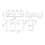 Butler Sink Deco Flush Weir & Overflow 795x500x220 - Image 2