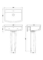 600mm Basin & Pedestal - Image 4
