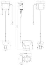 High Level Pan, Cistern & Flush Pipe Kit - Image 3