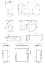 Nuie Carlton Close Coupled Pan Cistern & Seat - Image 3