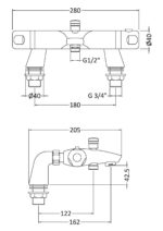 Thermostatic Bath Shower Mixer - Image 2