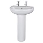 550mm 2TH Basin & Pedestal