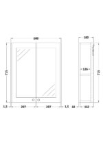 600mm Mirror Cabinet - Image 3