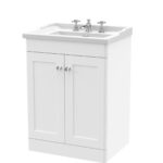 600mm Floor Standing 2 Door Vanity & Basin 3TH
